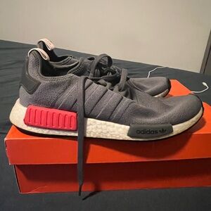 Adidas Gray and Red Sneakers